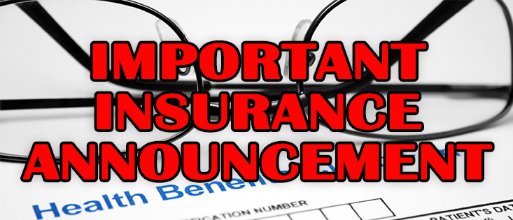 image of important insurance announcement graphic