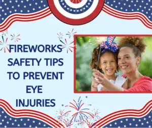 woman and child holding firework safely