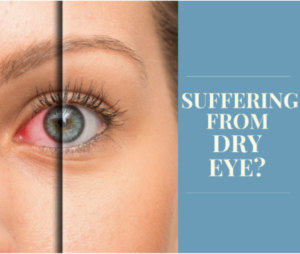 Woman suffering from symptoms of dry eye